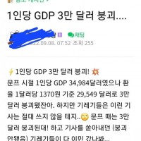 펌] 1인당 GDP 3만 달러 붕괴