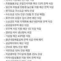 윤정부 지원 삭감 리스트