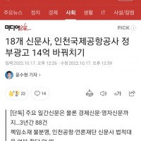 18개 신문사, 인천공항 정부광고 14억 바꿔치기