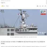 욱일기에 대한 경례하는 한국 해군장병들…jpg