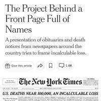 뉴욕타임즈는 어떻게 1면 가득 사망자의 이름을 채웠는가?