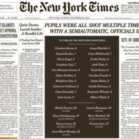 미국 총기난사로 6-7세 학생 20명 사망했을때 이름 밝힌 뉴욕타임즈