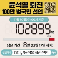 윤석열 퇴진 100만 범국민 선언.