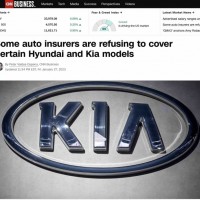 [CNN] 미국 자동차보험 1위,2위회사 일부 현대/기아차 보험갱신 거부시작