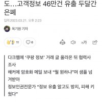 [단독] 쿠팡, 해커와 은밀한 거래 시도…고객정보 46만건 유출 두달간 은폐