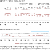 [속보] 대한민국 대통령, 정당, 총선 지지율 현황 - 갤럽