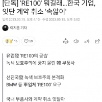 <올것이옴> 'RE100' 뭐길래…한국 기업, 잇단 계약 취소 '속앓이'
