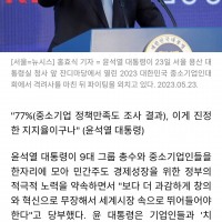 尹대통령 '77%, 이게 진정한 지지율'…기업인들 '박…