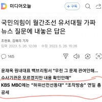 국힘, '월간조선 유서대필 가짜뉴스' 입장은?