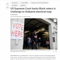 [속보/로이터] 미 연방대법원, 흑인 투표율 왜곡시킨 게리맨더링 법 위헌판결.