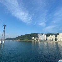 부산 송도해수욕장 라이딩 중 풍경