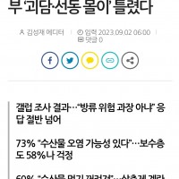 국민 75% “오염수 걱정”…정부 ‘괴담·선동 몰이’ …