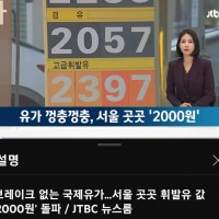JTBC ''서울 곳곳 휘발유 값 '2000원' 돌파''