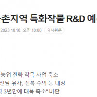[단독] 尹, “농촌지역 R&D 예산 80%↓”