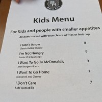 미국식당 어린이 메뉴