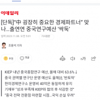 [단독] 대외경제정책연구원 중국연구예산 63.6% ‘싹…