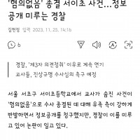 혐의없음' 종결 서이초 사건…정보공개 미루는 경찰