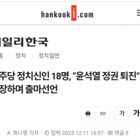 민주당 정치신인 18명, “尹 정권 퇴진” 주장하며 출마선언