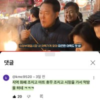 윤석열 의정부시장 먹방, 댓글 반응