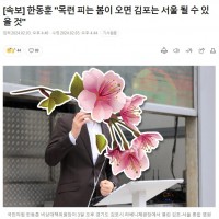 [속보] 한동훈 '목련 피는 봄이 오면 김포는 서울 될 수 있을 것'