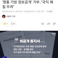 '국익 해칠 우려'로 명품백 정보공개 거부