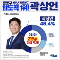 서울 종로구 민주당 후보 적합도 입니다. (2024.02.17)