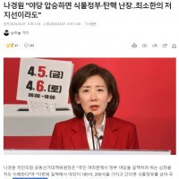 나경원 ''야당 압승하면 식물정부·탄핵 난장''.JP9