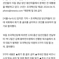 조국혁신당 "22대 국회서 골프·코인·비즈니스석 금지"…
