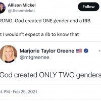 '하나님은 오직 두 개의 성별만 창조하셨습니다' - '아닌데요?'