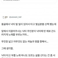 인간으로 태어났으면 좀 풀냄새도 맡고 비도 좀 맞고