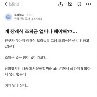 개 장례식에 조의금 내래