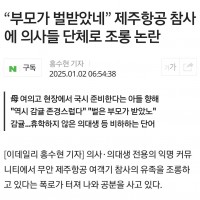 “부모가 벌받았네” 제주항공 참사에 의사들 단체로 조롱 논란